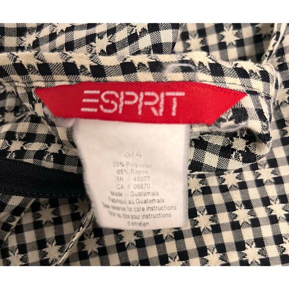 SOLD - Esprit Vintage Black & White Print Mini Skirt - Picture 4 of 5